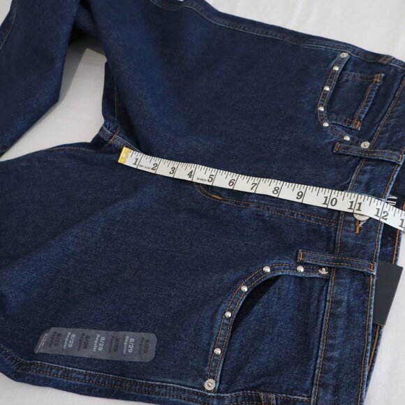 GAP Women's Barrel Leg Studded Jeans Size 8/29R Dark Wash High Waist NWT - Picture 11 of 12